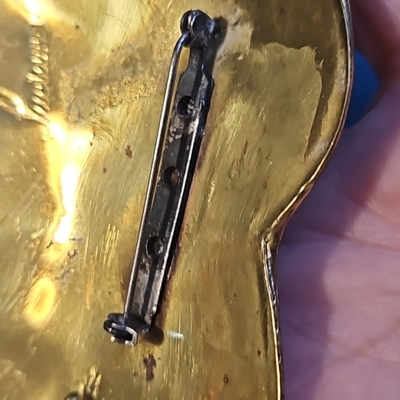 Vintage Luciano Bustamante, Modernist, enamel brooch/pendant. Signed. Brutalist. - Picture 6 of 8